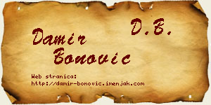 Damir Bonović vizit kartica